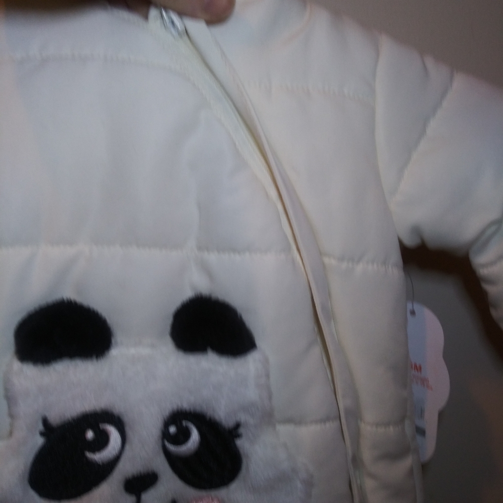 Wonder Nation Cream Panda Bear Infant Snowsuit - Picture 3 of 8